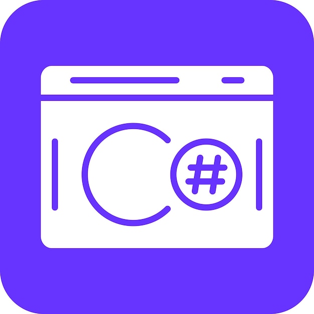 Vector Design C Sharp Icon Style