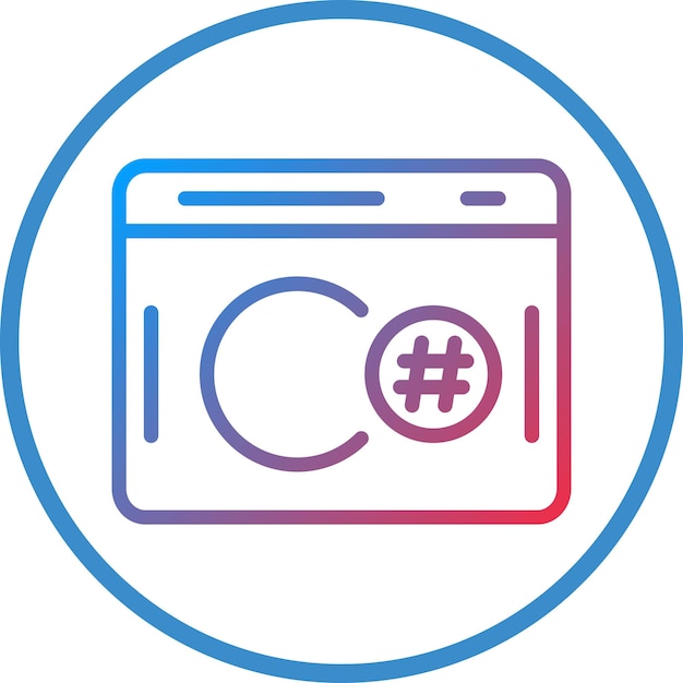 Vector Design C Sharp Icon Style