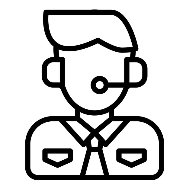 Vector Design Call Agent Icon Style