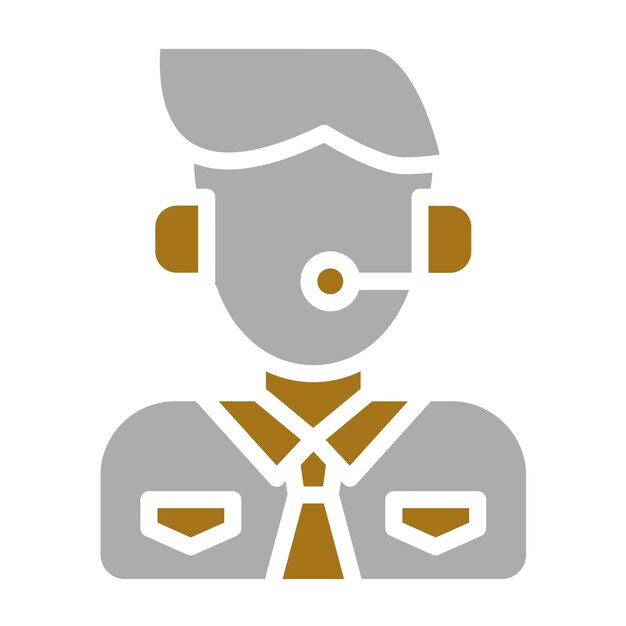 Vector Design Call Agent Icon Style