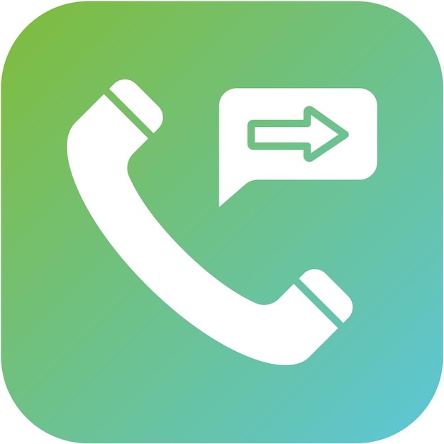 vector design call forwarding icon style