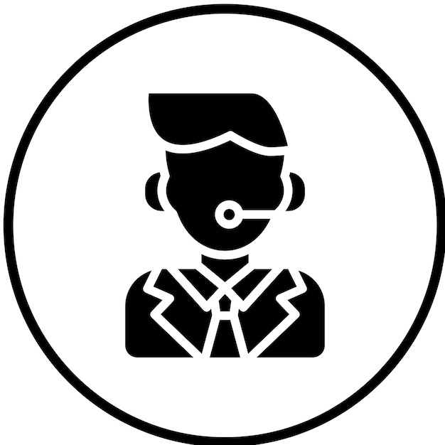 Vector Design Call Handler Icon Style