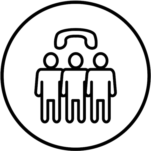 Vector Design Call Queue Icon Style