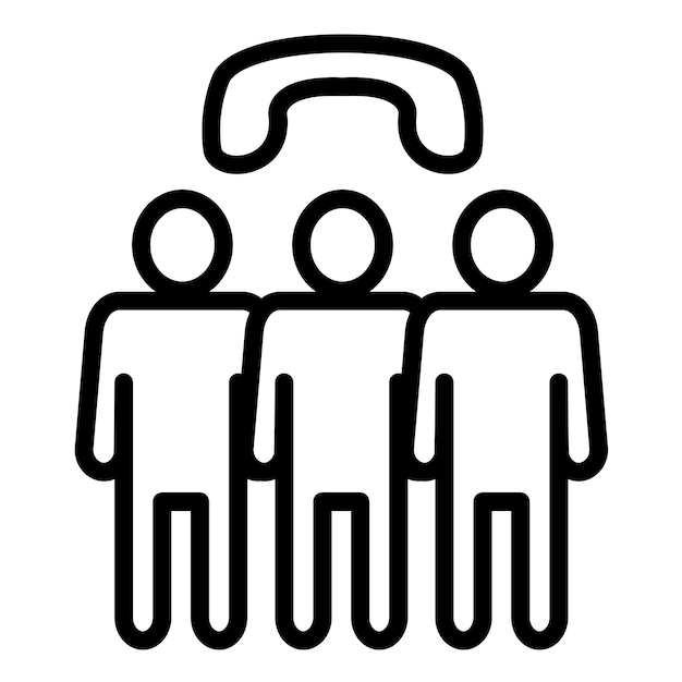 Vector Design Call Queue Icon Style