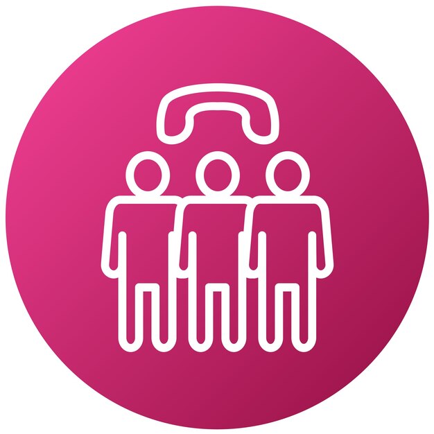 Vector Design Call Queue Icon Style