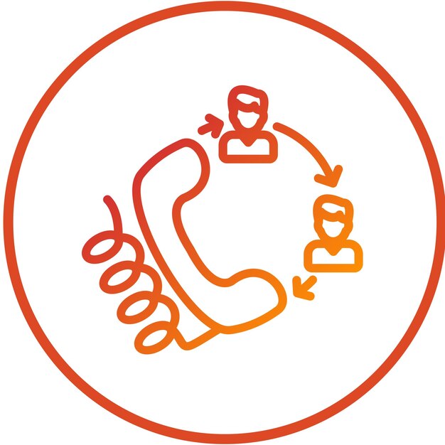 Vector Design Call Queueing Icon Style