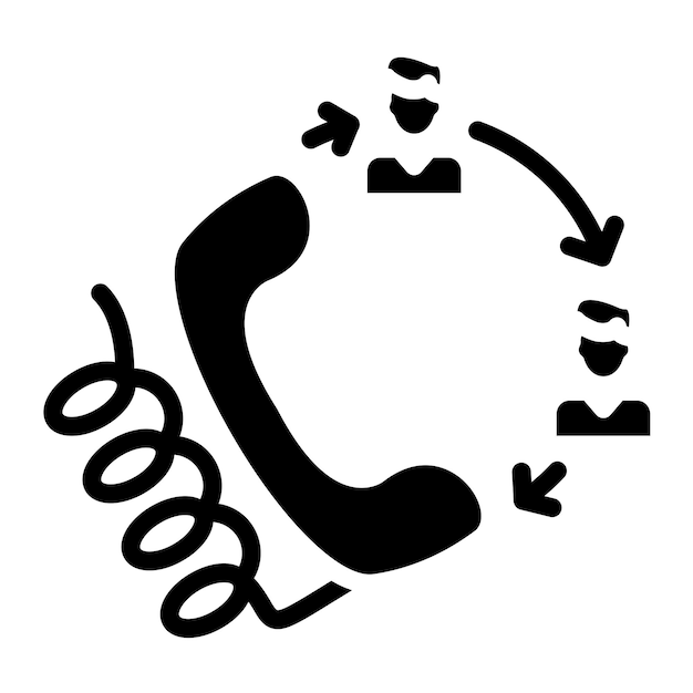 vector design call queueing icon style