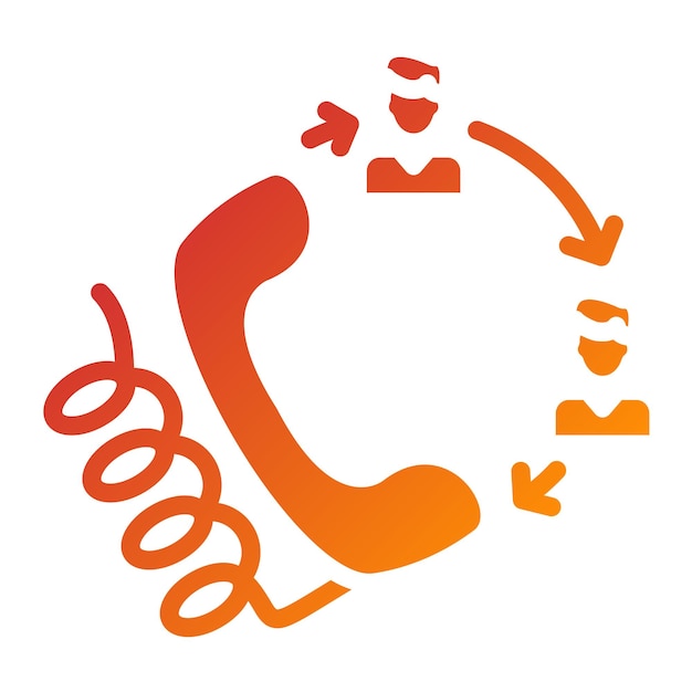 Vector Design Call Queueing Icon Style