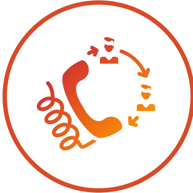 Vector Design Call Queueing Icon Style