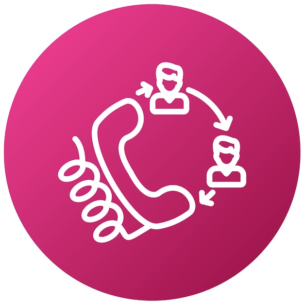 Vector Design Call Queueing Icon Style