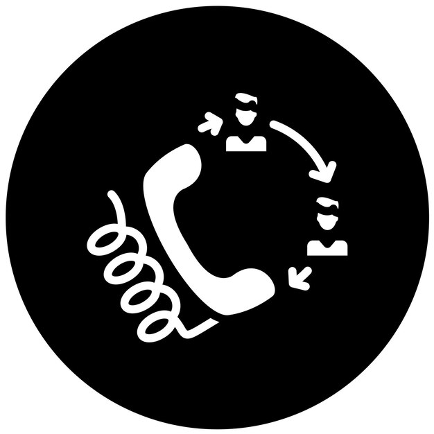 vector design call queueing icon style