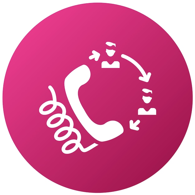 vector design call queueing icon style