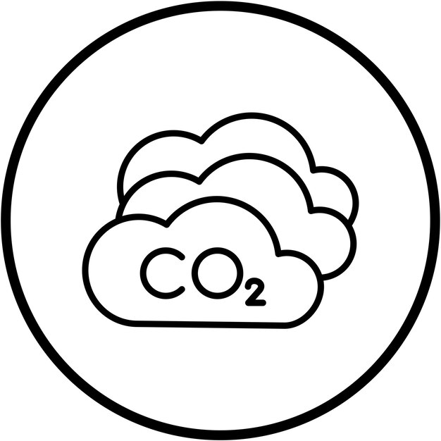 Vector Design Carbondioxide Icon Style