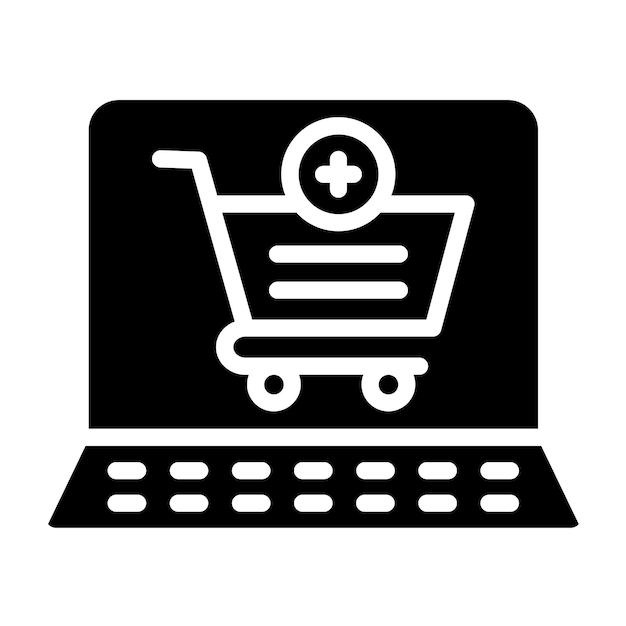 vector design cart add item icon style