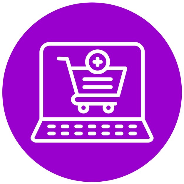 vector design cart add item icon style