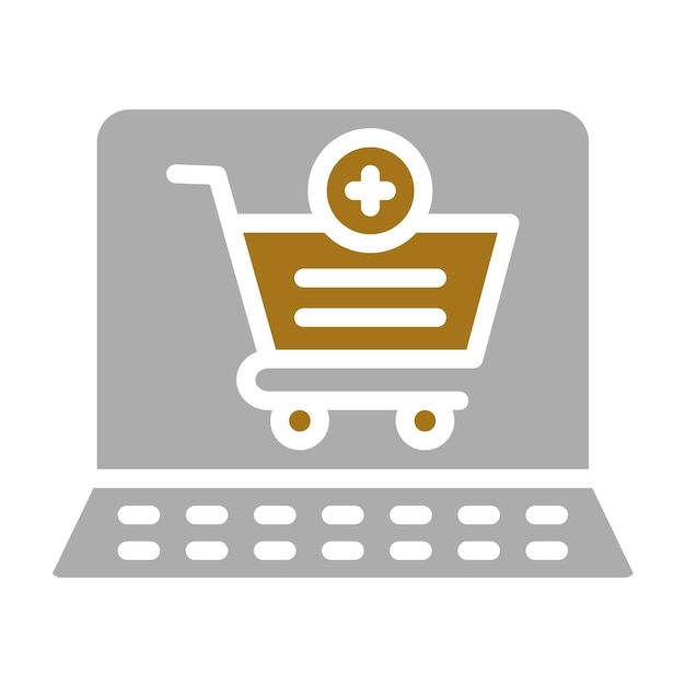 vector design cart add item icon style