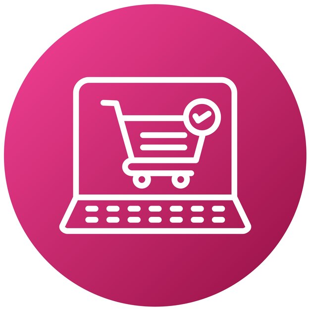 vector design cart checkmark icon style