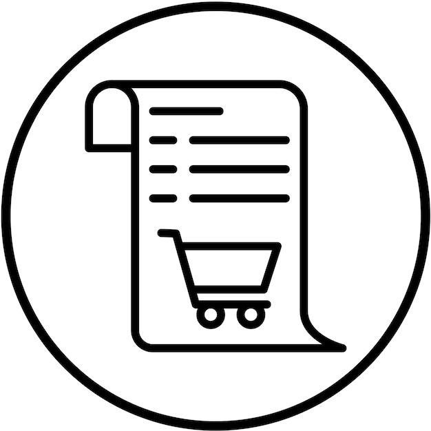 Vector Design Cart Receipt Icon Style