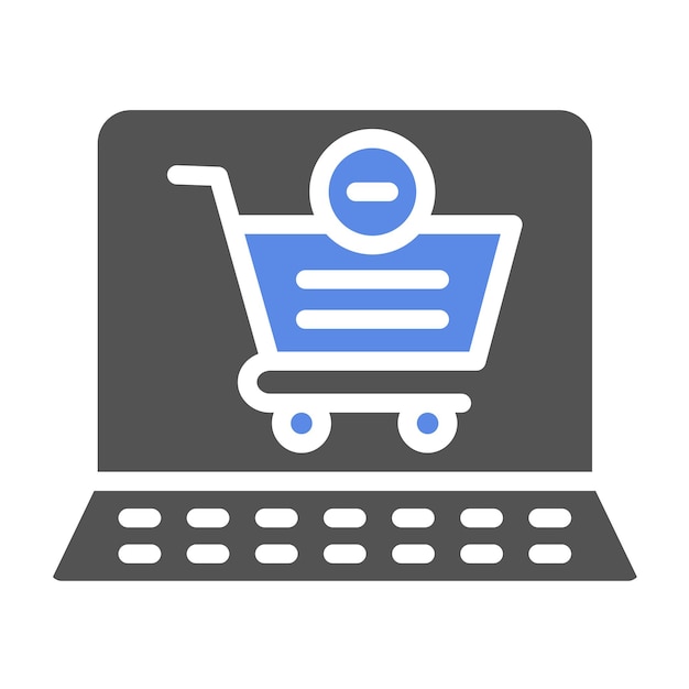 vector design cart remove item icon style