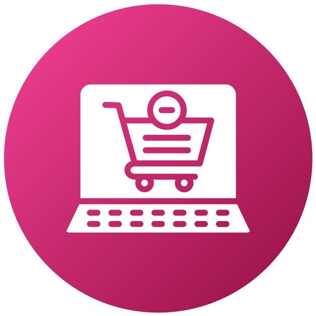 vector design cart remove item icon style