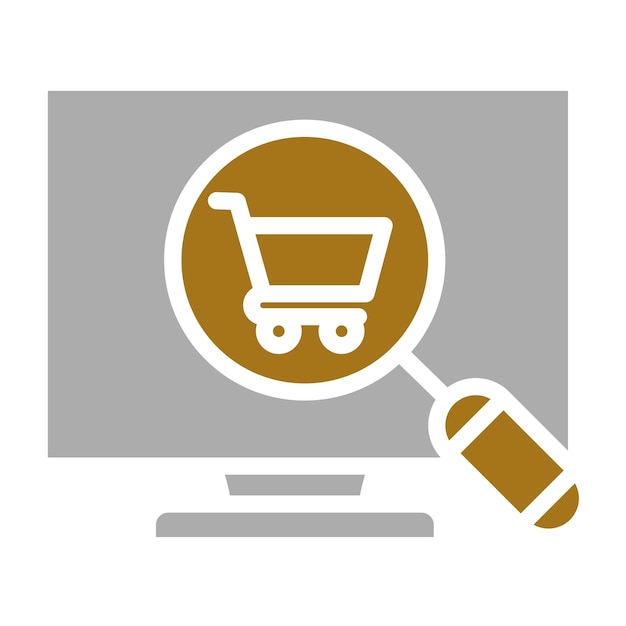 Vector Design Cart Search Icon Style