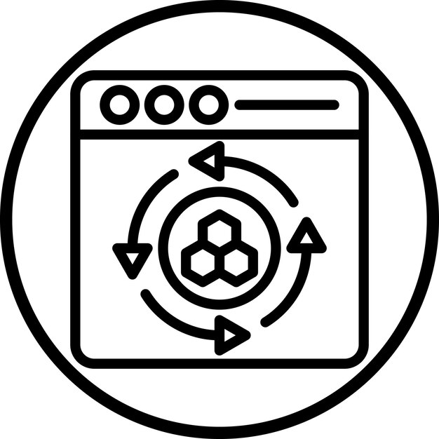vector design cell reprogramming icon style