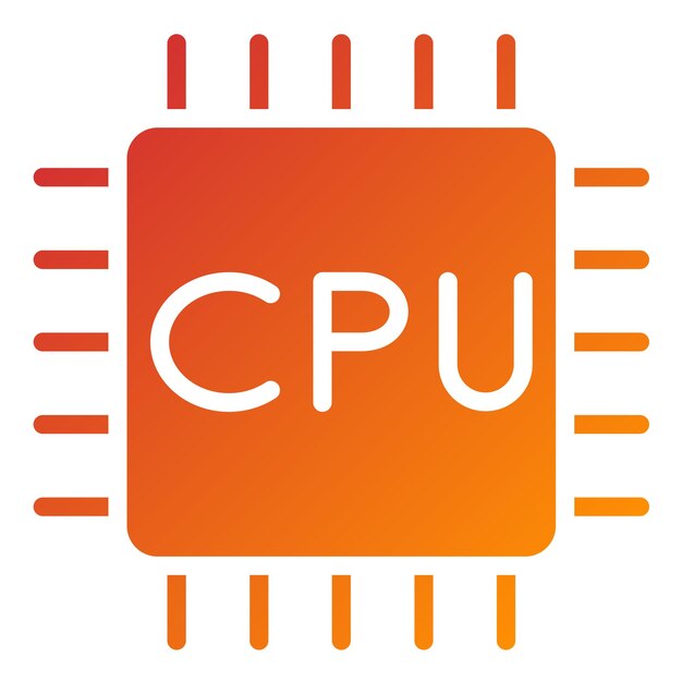 Vector Design Central Processing Unit Icon Style