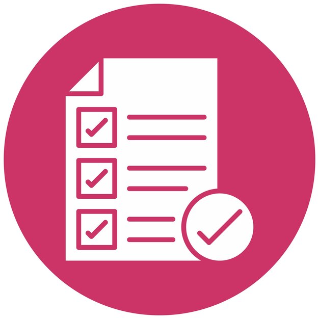 Vector Design Checking Files Icon Style