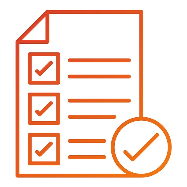 vector design checking files icon style