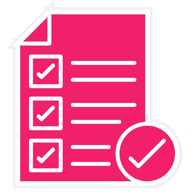 Vector Design Checking Files Icon Style