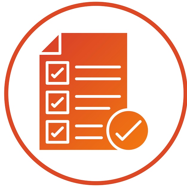Vector Design Checking Files Icon Style