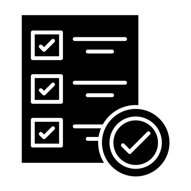 Vector Design Checking Icon Style