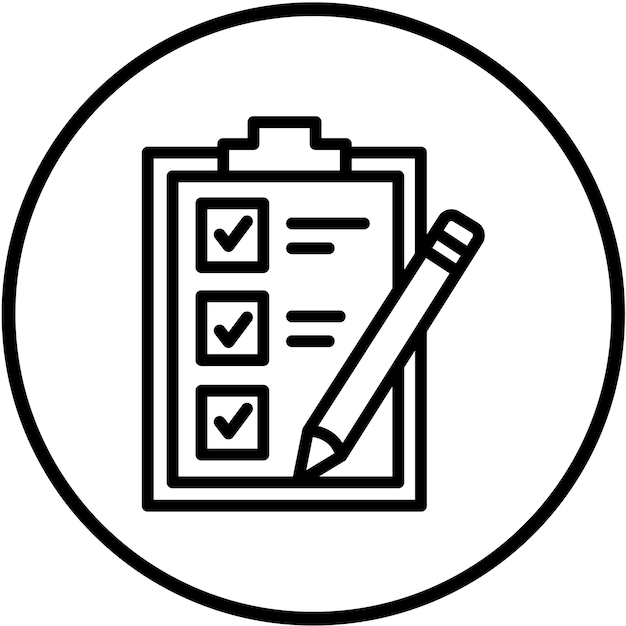 Vector Design Checklist Icon Style