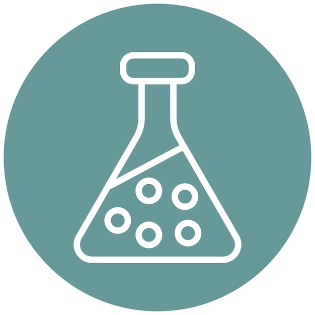 vector design chemist flask icon style