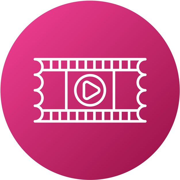 Vector Design Cinema Ticket Icon Style
