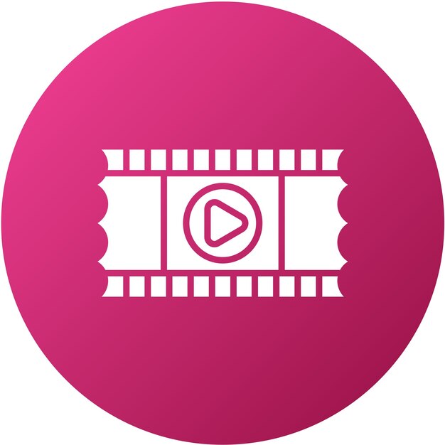 Vector Design Cinema Ticket Icon Style
