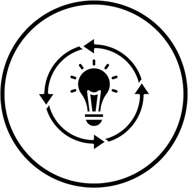 Vector Design Circular Thinking Icon Style
