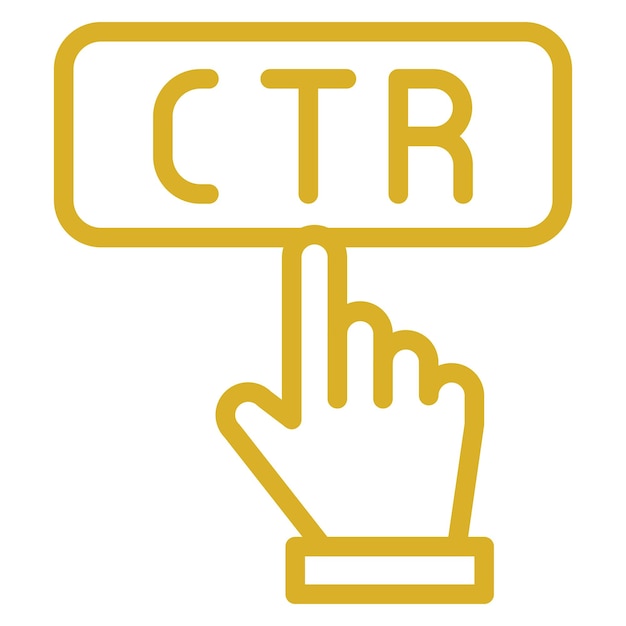 Vector Design Click Through Rate Icon Style