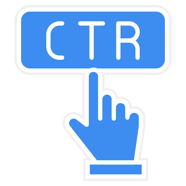 Vector Design Click Through Rate Icon Style