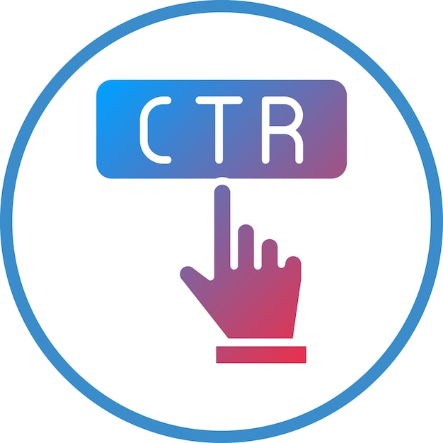 Vector Design Click Through Rate Icon Style