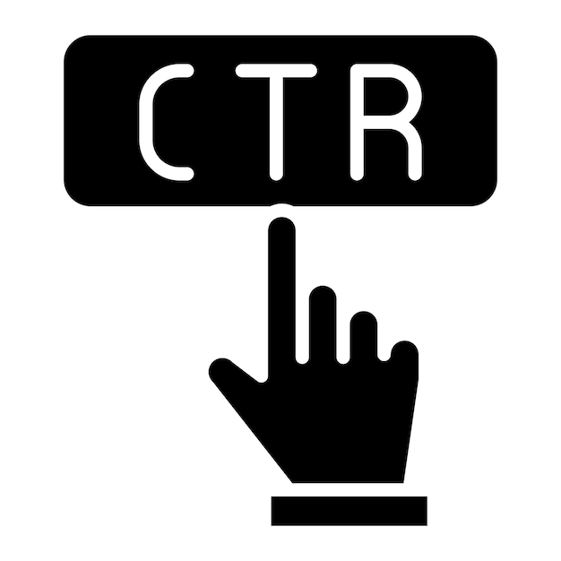 Vector Design Click Through Rate Icon Style