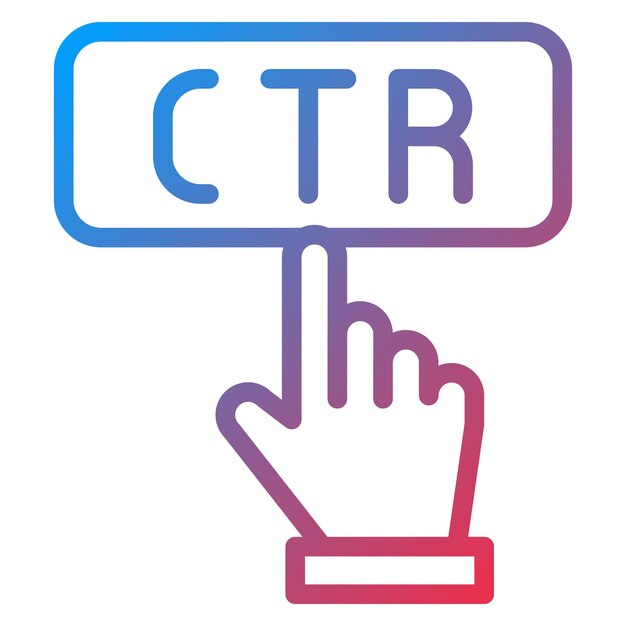Vector Design Click Through Rate Icon Style