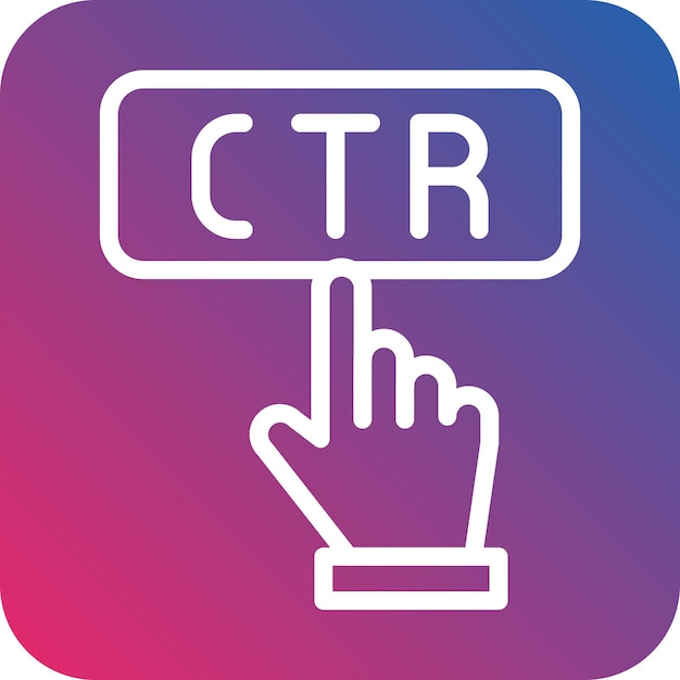 Vector Design Click Through Rate Icon Style