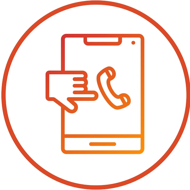 vector design clicktocall icon style
