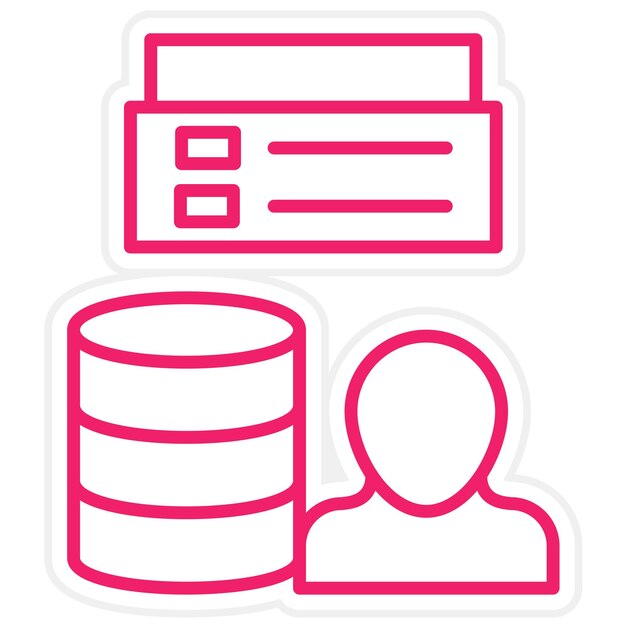 Vector Design Client Database Icon Style