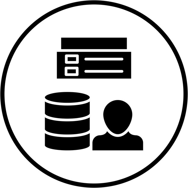 vector design client database icon style