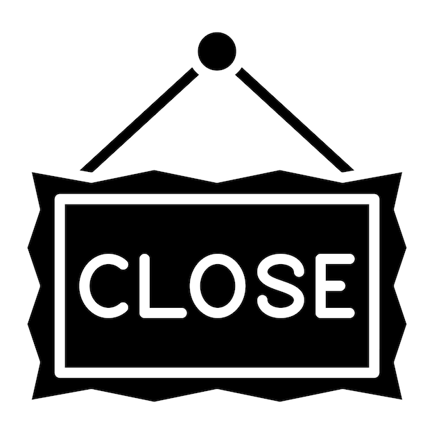 vector design closed tag icon style