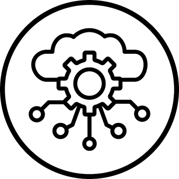 vector design cloud computing icon style