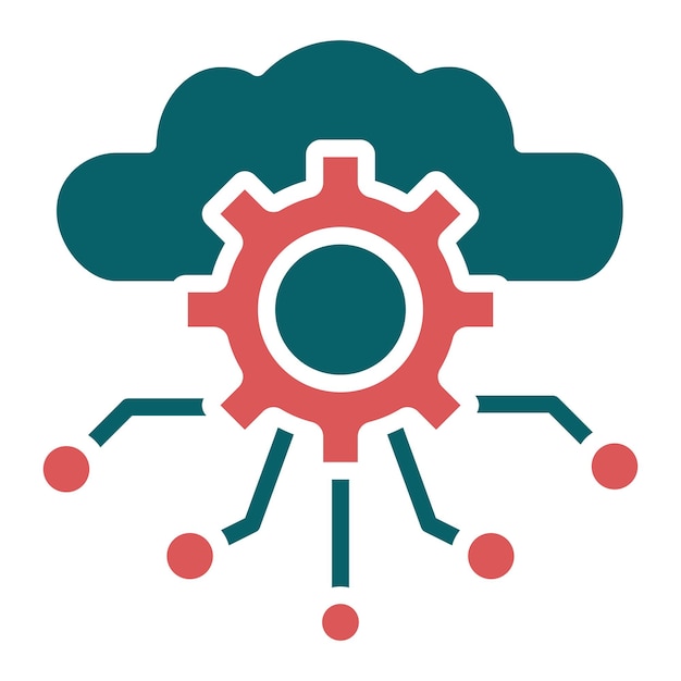 Vector Design Cloud Computing Icon Style