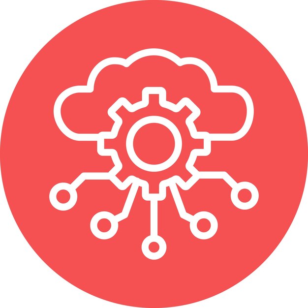 vector design cloud computing icon style
